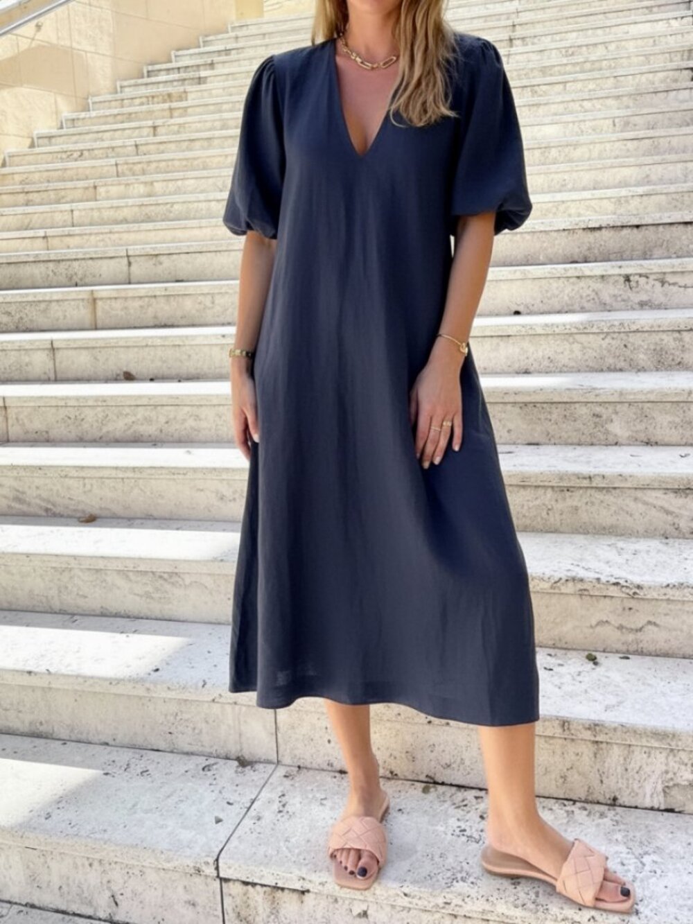 LJC Design Charlotte Linen Midi Dress